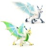 Doyomtoy Ice Dragon Figurine, Green Ice Dragon Toys, Miniature Dragon