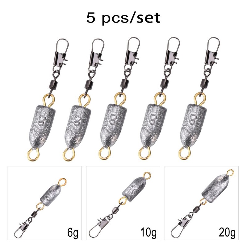 VGEBY - Plomo de pesca con forma de (5 unidades,