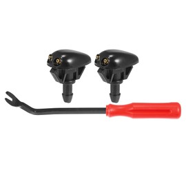X AUTOHAUX 3pcs Front Windshield Wiper Washer Nozzle Spray Jet Kit 28931-3S500 for Nissan Frontier 1998-2004 for Xterra 2000-2004