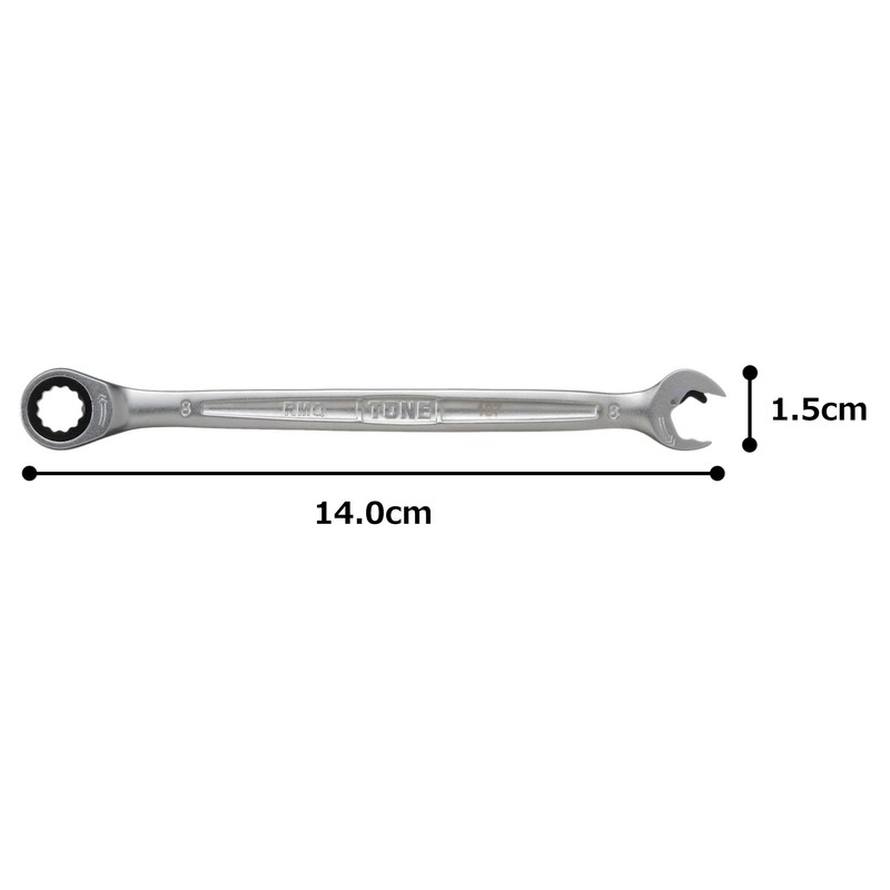 TONE RMQ-08 Quick Ratchet Glasses Wrench Double Side Width 0.3