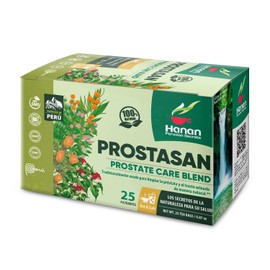 HANAN PERUVIAN SECRETS Té de hierbas Hanan Peruvian Secrets Prostasan | Mezcla 100 % natural para el cuidado de la próstata | 25 bolsitas de té | Ayuda naturalmente a limpiar la próstata y las vías ur