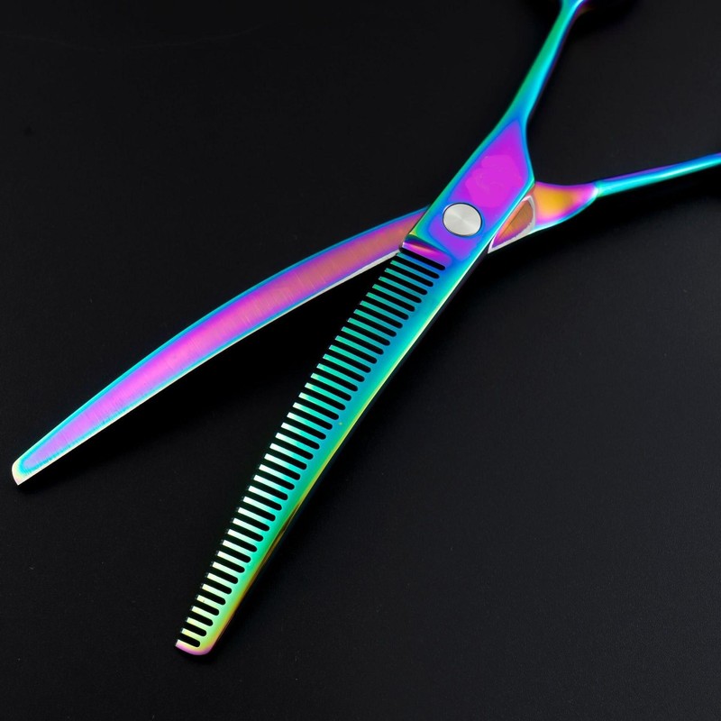 7.0-Inch Curved Thinning Shears for Dog Grooming – Stainless Steel
