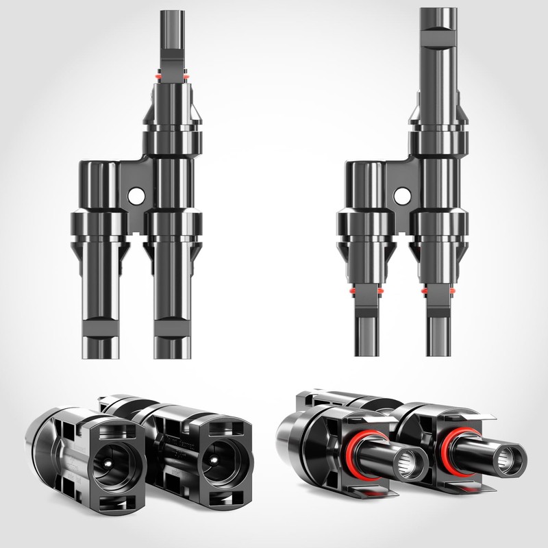 deleyCON PV4 Solar 2-Way Y Plug Pair 1000 V Male/Female