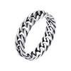 Silvora Women's Men's Chain Ring Curb Chain Fingering 925 Silver