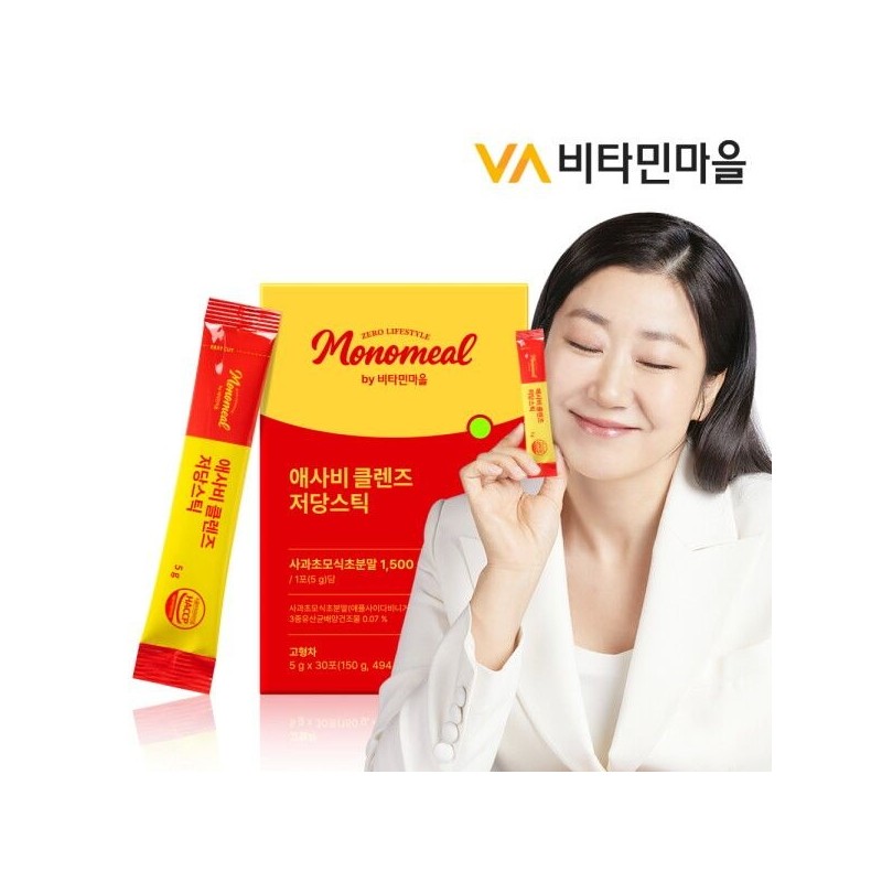 비타민마을 [비타민마을] 모노밀 애사비 클렌즈 저당스틱 5g x 30포 1박스