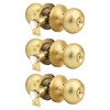 Probrico 3 Pack Gold Privacy Door Knob, Keyless Doorknobs Interior
