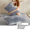 LIFEREVO 2 Pack Shaggy Plush Faux Fur Pillow Shams Velvet