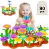 OSDUE Blumengarten Spielzeug, DIY Bouquet Sets, Flower Building Blocks Set,