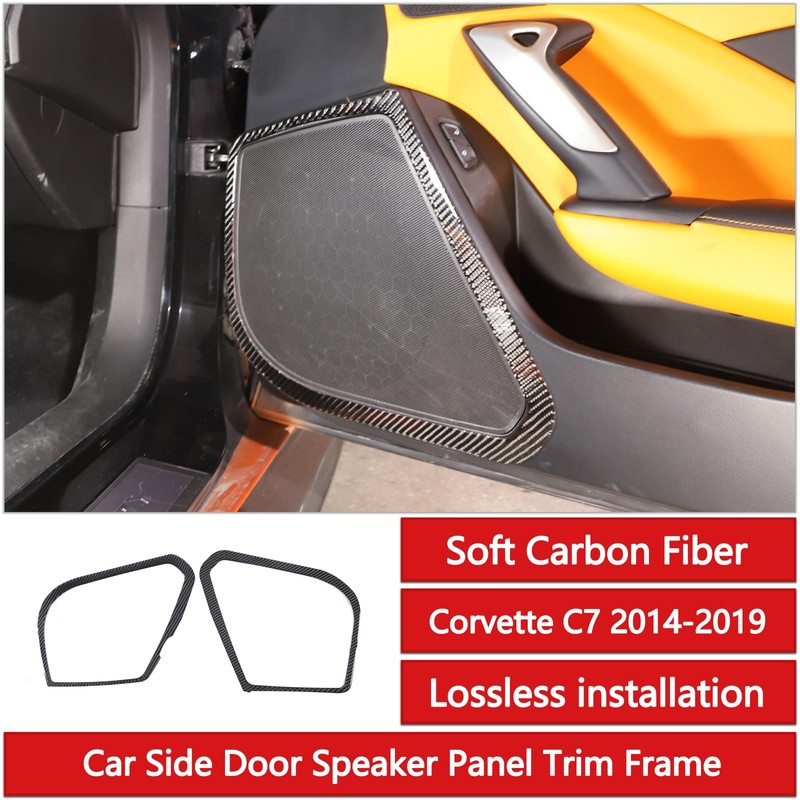 Car Side Door Speaker Trim Frame Compatible with C7 Stingray