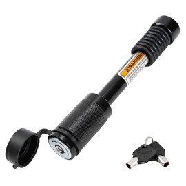 METOWARE Trailer Hitch Lock Hitch Receiver Lock Fits Class III IV and 2" 2-1/2" Receiver with 5/8" Dia 3-1/2” Long Pin and 8 Anti-Rattle Rubber O-Rings, for Trailer Truck Car Boat (1 Pack)