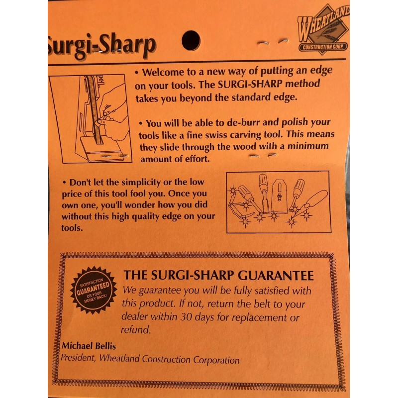 Wheatland Construction Company Surgi-Sharp 1”x42” Leather Honing Belt SS5 Knife