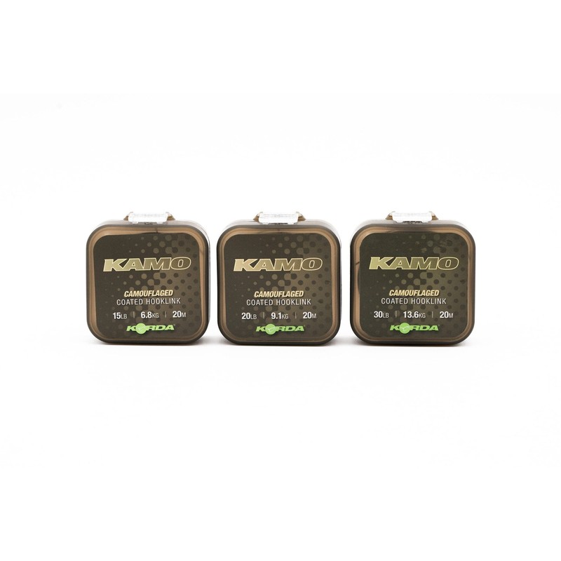 Korda Kamo Coated Hooklink 15lb 6.8kg - 20m Vorfachschnur, Vorfachmaterial,