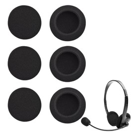 6 Pcs Headphone Ear Cushions, 55 mm Foam Earpad Covers Replacement for Office Telephone, Gaming Headset, Comfortable and Fresh-Looking Headphone Pad for Long-Term Use and Enhanced Listening Experience
