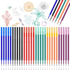 Pack of 30 Erasable Refills Compatible with Legami Pens, [5 Blue, 5 Black, 5 Red, 5 Turquoise, 5 Purple, 5 Orange] Refills Erasable for Legami Tier-Stfite