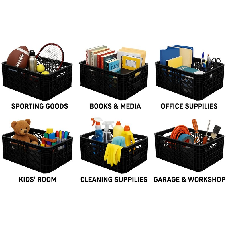 The CrateCraft Crate, Universal Storage Crate, Interlocking Stackable Base Design,