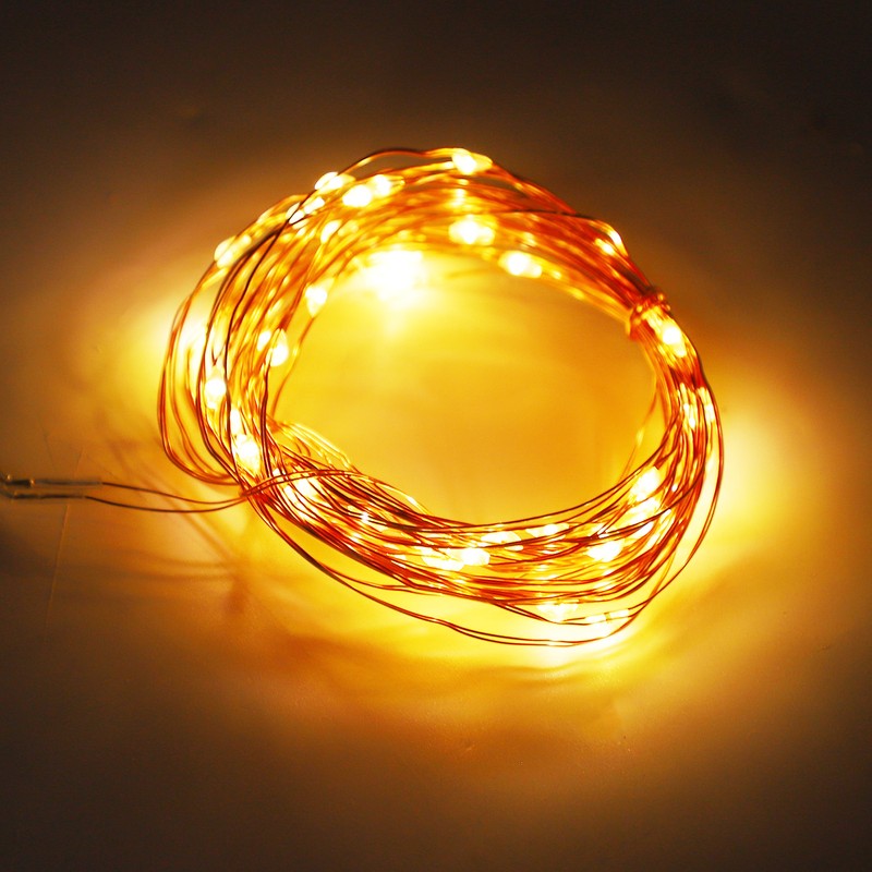 4pcs LED String Lights 5.3m 52pcs Lamp Beads Warm Lighting