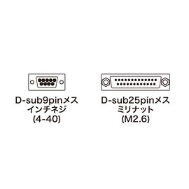Sanwa Supply AD09-9F25FK RS-232C Adapter (D-sub9pin Female to D-Sub25pin Female)