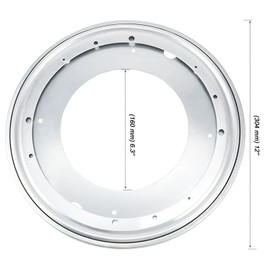 MOUYAT 4 Pack 12 Inch Lazy Susan Hardware, 1100lbs Capacity 5/16 Thick Heavy Duty Ball Bearings Turntable Base with Rubber Pads for 360 Degree Rotating Table, Display Plate, Serving Tray, Silver