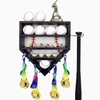Gavinjiao Wooden Baseball Ring Holder, Baseball Display Case with Bat
