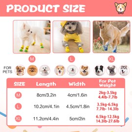 EWEIS 24 Pices Anti Slip Dog Socks & Quite Dog Paw Sock with Grippers, Quick Dressing Knit Socks for Pet Dog,Pet Paw Protector Traction for Indoor,Dirt-Resistant Outdoor Pet Socks (XL/Size)