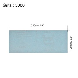 uxcell 5pcs 5000 Grits Wet Dry Waterproof Sandpaper Assortment 3.6-inch X 9-inch Abrasive Paper Sheets for Wood Furniture Metal Polishing