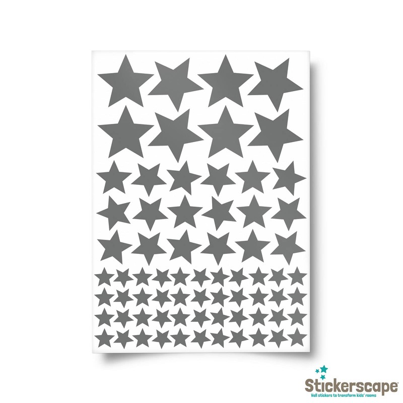 Stickerscape Star Wall Stickers (Standard - 3 Sheets - Soft
