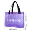 TotePrint Holographic Handbag Transparent Bag with Alphabet Pattern Lightweight &