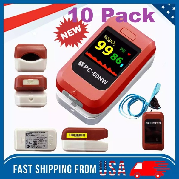 Oximeter 10 Pack Fingertip Pulse Oximeter Blood Oxygen Meter SpO2