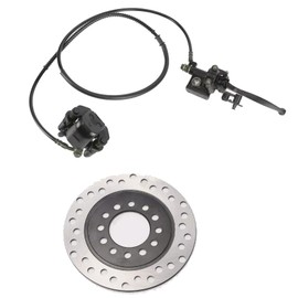 ICONSPORTSS Rear Hand Brake Assembly Master Cylinder Caliper,Hydraulic Disc Brake System Caliper with Brake Rotor,ATV Quad for 50cc 70cc 90cc 110cc 125cc 150cc Quad ATV Go Kart Dune Buggy