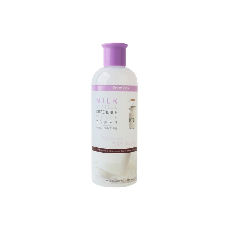Farmstay Milk Visible Difference White Toner 350ml / 팜스테이 밀크