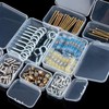 24 Pack Small Clear Plastic Beads Storage Box,Containers Dividers Box,for