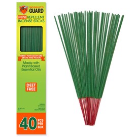 Mosquito Repellent Outdoor Patio Sticks 40 Pcs, 30Hrs Protection - Natural Mosquito Repellent Citronella Incense Sticks, Backyard Travel Camping Bug Repellent Outdoor & Indoors Gnat Mosquito Control