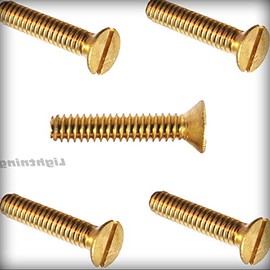 New Pack of 50 Pcs 10-24 x 1-3/4" inch Solid Brass Hardware Machine Screws Kit Flat Head Slotted Set Warranity by Pr-Merchant