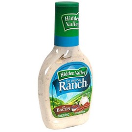 Hidden Valley Bacon Ranch Salad Dressing & Topping, Gluten Free - 16 Ounce Bottle - Pack of 6