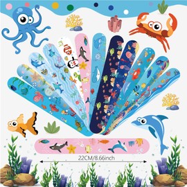 NovaHance Ocean Slap Bracelets for Kids 36PCS, Animals Snap Bracelet Party Favors Supplies for Teens Gifts Teacher Classroom School Favors Prizes Exchanging Gift