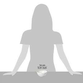 Bowl of 14 cm and 0.3 L with White Interior and White Exterior, Trendy line by Omadadesign