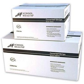 School Health - Adhesive Bandages, Comfortable Form-Fitting Protection & Wound Care for Cuts and Scrapes, Premium Adhesive Stays Secure with Movement, Loose Bulk Fabric Bandages - 3/4" x 3" 750/Box