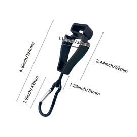 Yucenora 3PCS Glove Holder Clips, Glove Buckle Accessory, Hanging on The Belt and Bag (Black)