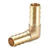 sourcing map 12 mm Barbed Brass Hose 90° Angle Pipe