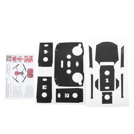 Waterproof Scratch Resistant Drone Stickers Removable Protective Decal Fit for DJI Mavic Air 2(Black Carbon Fiber Grain )