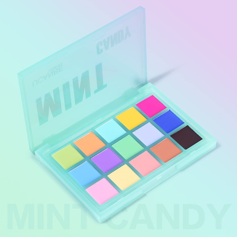 UCANBE Colorful Matte Makeup Eyeshadow Palette, 15 Shades Vibrant MACARON