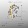 YURSHJAM 18K Gold-plated Crossover Band Ring Designer Two Tone Wheat