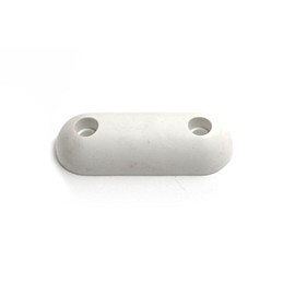 ONESTOPDIY.COM White Rubber Oval Toilet SEAT Buffer 60MM X 22MM X 12MM + Screws Pack of 4