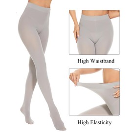 DUCMODA Colourful Tights Women's 80 Denier Elastic Fine Tights Opaque Women's Tights Pantyhose in 29 Colours, gray