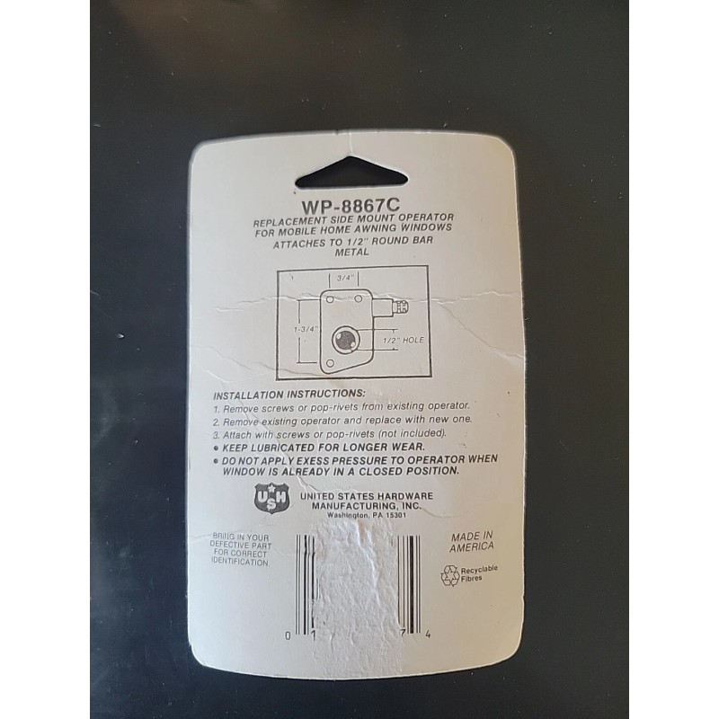 Mobile Home WP-8868C Mobile Home Side Mount For Awning Window