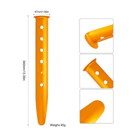 10 x 31 cm camping pegs, heavy duty aluminium alloy tent pegs, 31 cm ultra-light tent pegs, tent hooks, tent pegs for outdoor camping, travel, hiking, beach