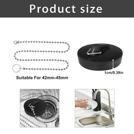 Pack of 2 Drain Plugs, Diameter 40 cm, Bathtub Plug, Plug for Sink, Sink Plug, Universal for Plugs, Sinks, Kitchen Sink Plug and Drain Bathtub