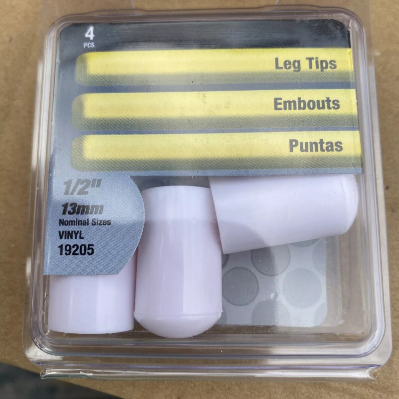 Shepherd Hi-Vinyl Leg Tips 1/2" 13mm #19205 - White -