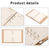 PATIKIL 6 Ring Binder Cover, A5 Leather Notebook Binder Mini