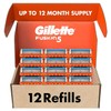 Gillette Fusion5 Mens Razor Blade Refills, 12 Count, Lubrastrip for